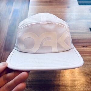 Oakley White Five Panel Nylon Cap